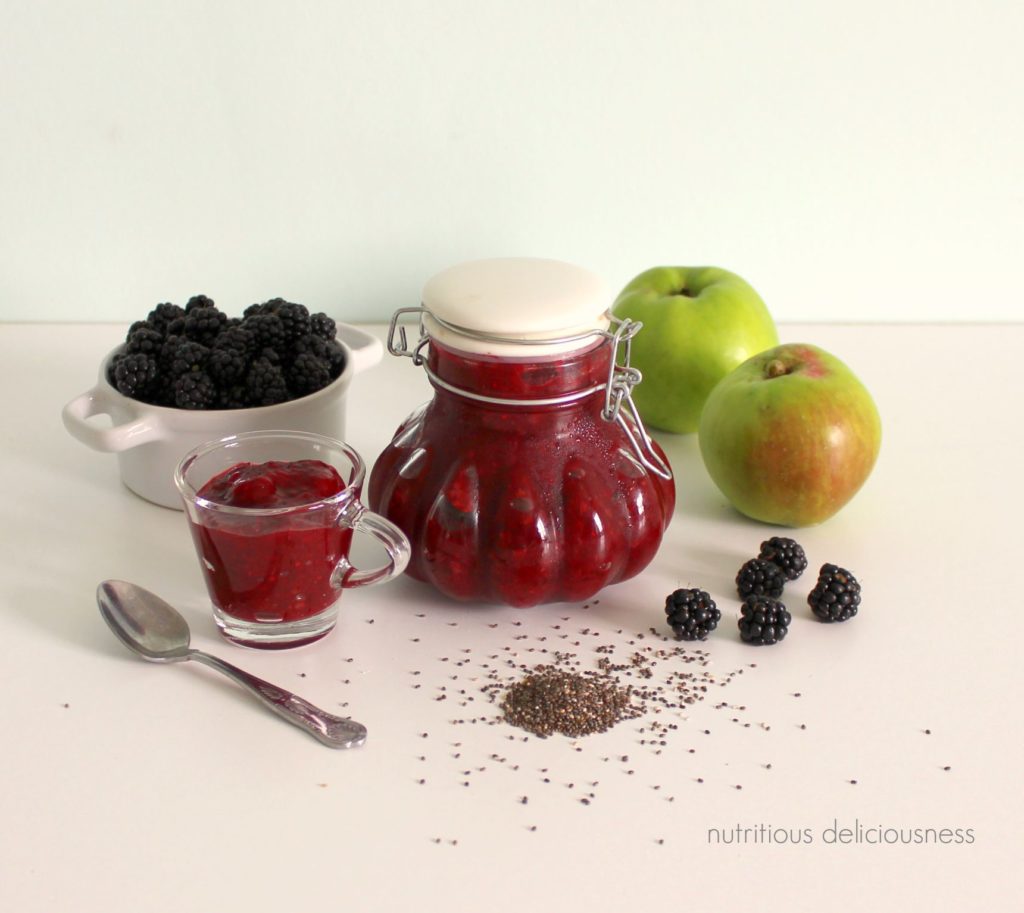 Apple and Blackberry Chia Seed Preserve