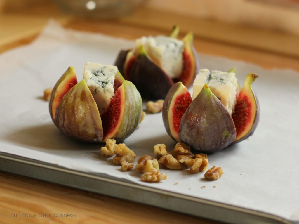 Roasted figs with Gorgonzola Cheese