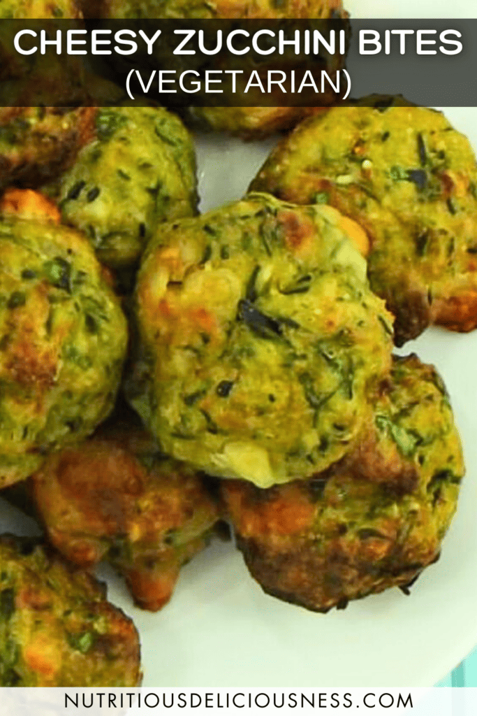 Cheesy Zucchini Vegetarian Bites pin