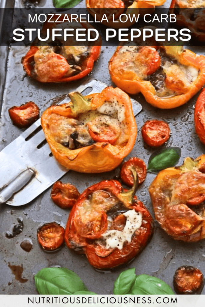 Mozzarella Low Carb Stuffed Peppers pin