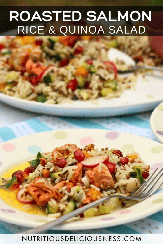 Roasted Salmon Jewelled Rice and Quinoa pin