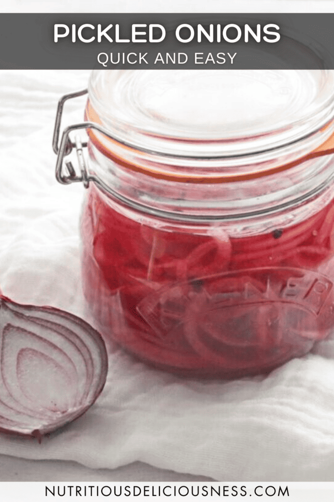 Quick & Easy Pink Pickled Onions pin