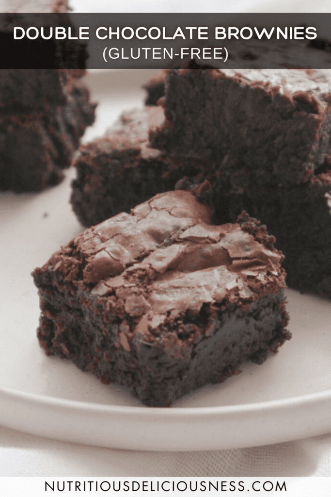 Fudgy Double Chocolate Gluten-free Brownies (small batch) pin