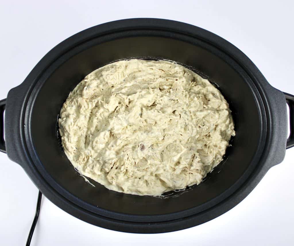 creamy ranch chicken in crockpo