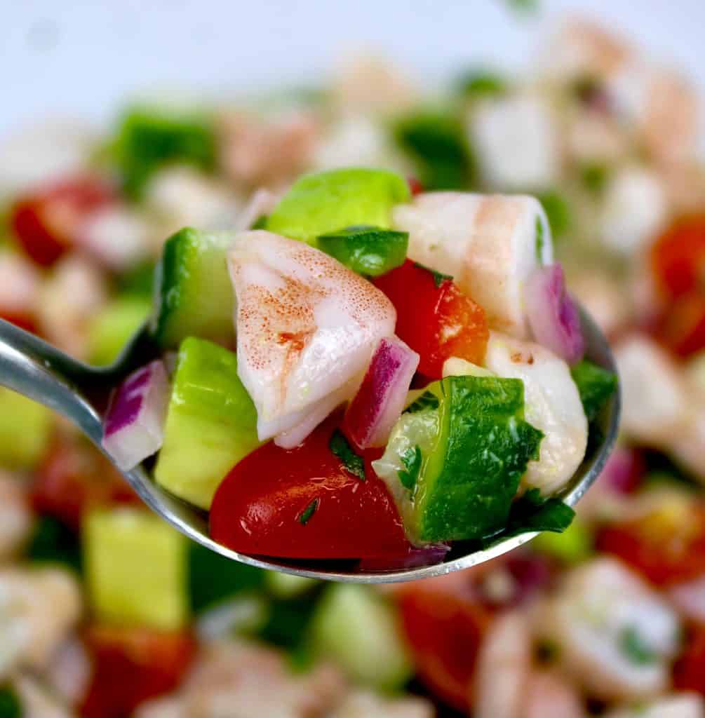 Shrimp Ceviche in spoon