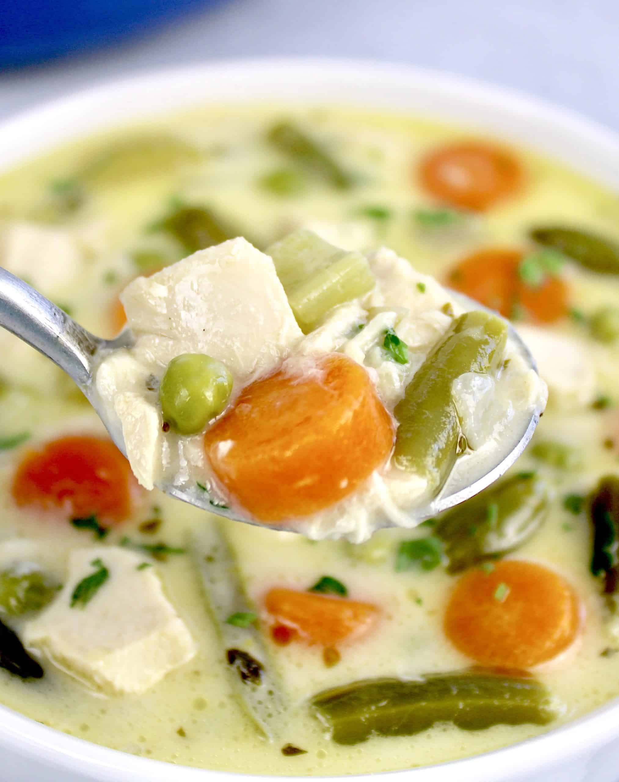 spoonful of Chicken Pot Pie Soup