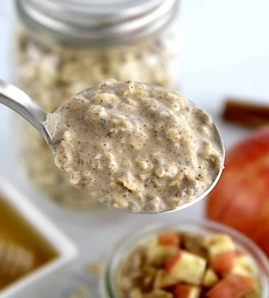 spoonful of Apple Cinnamon Overnight Oats