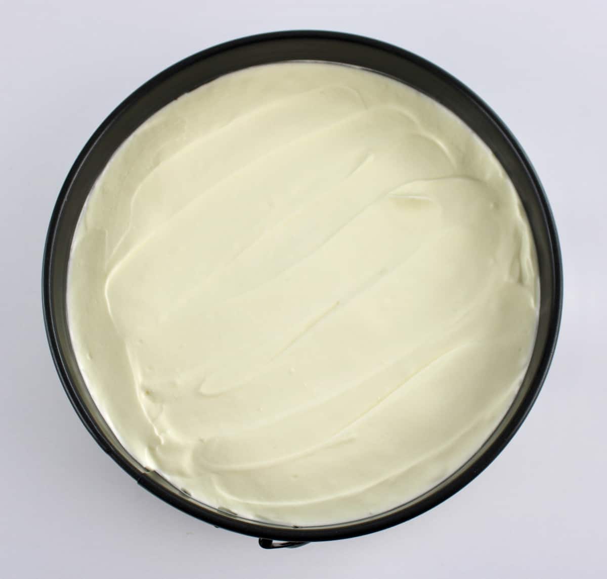 cheesecake in springform pan unbaked