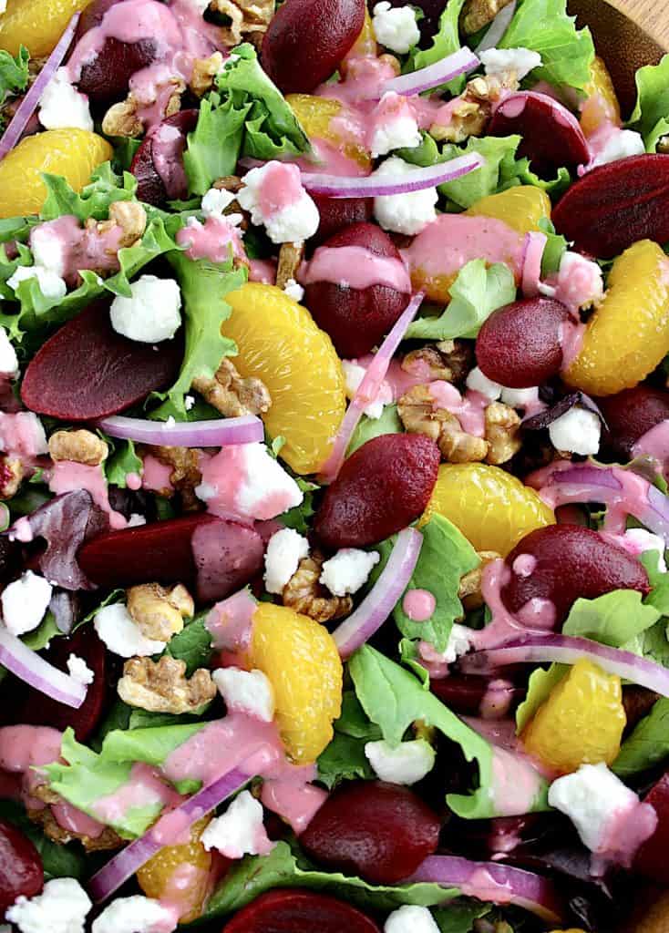 closeup of Pickled Beet Salad