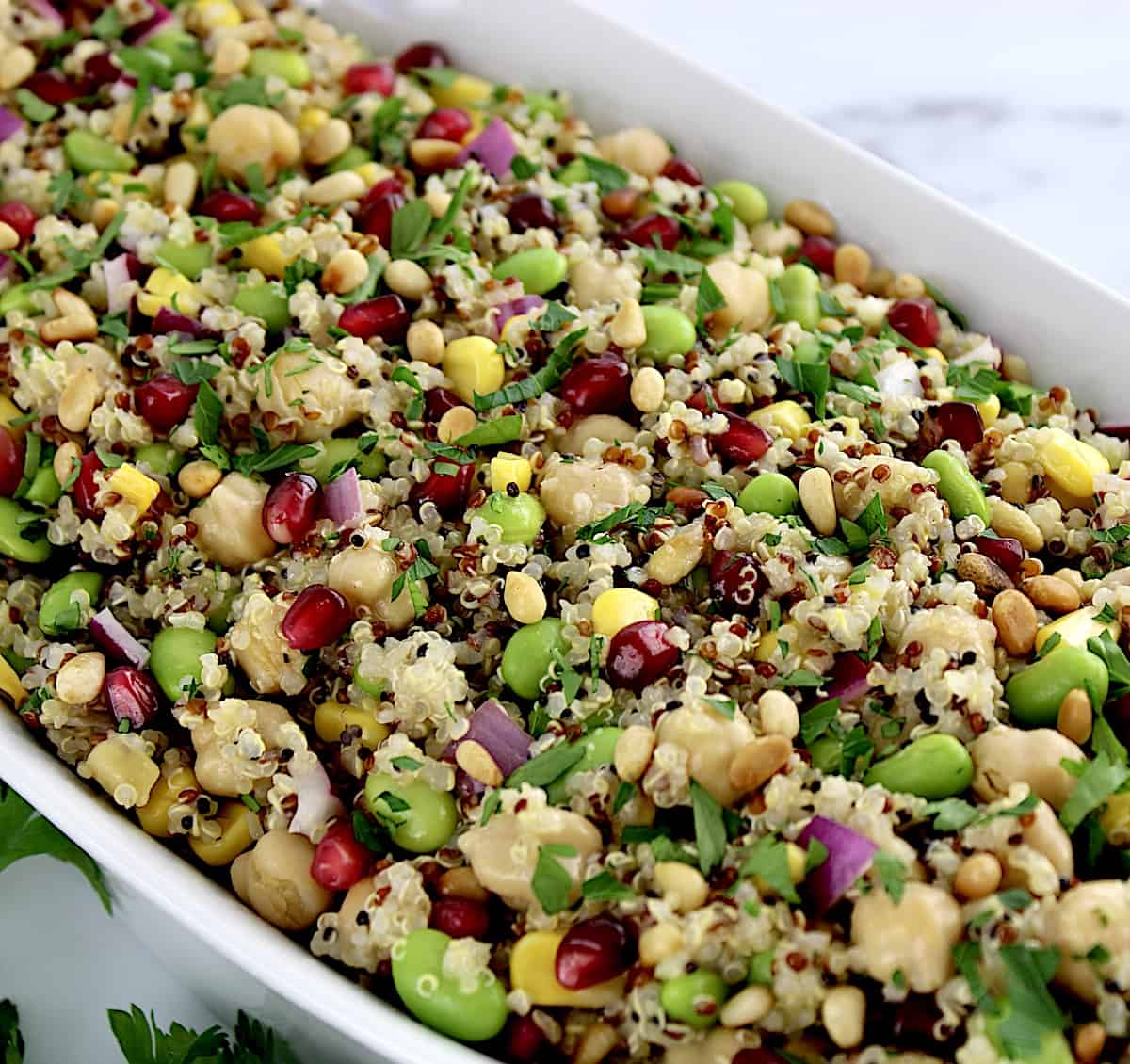 quinoa salad with mix of colorful veggies