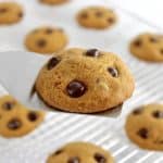 Gluten Free Pumpkin Cookie being held up with spatula