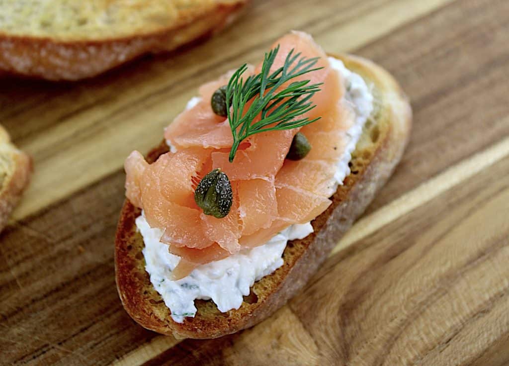 Smoked Salmon and Goat Cheese Crostini – Nutritious Deliciousness