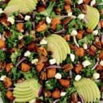 overhead view of Sweet Potato Winter Salad