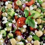 closeup of Chickpea Salad