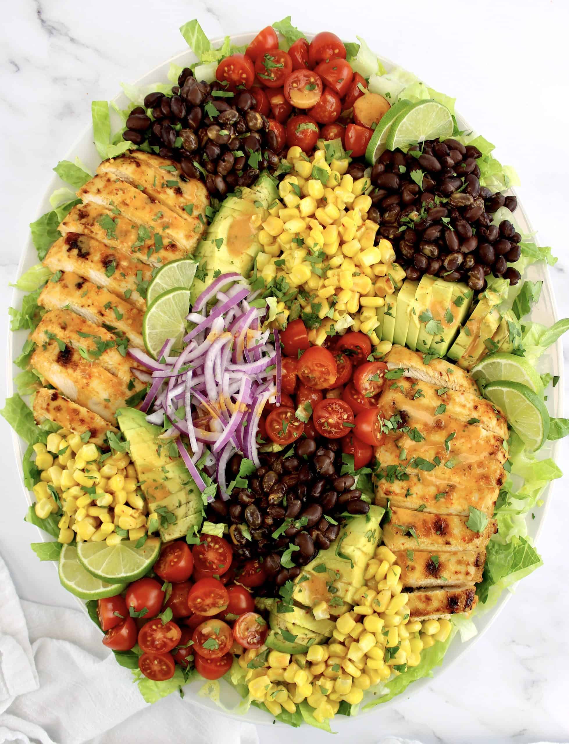 overhead view of Southwest Chicken Salad