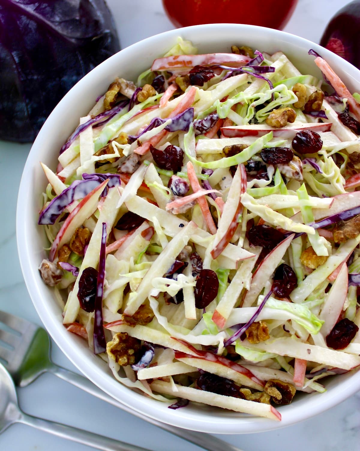 Apple Cranberry Slaw