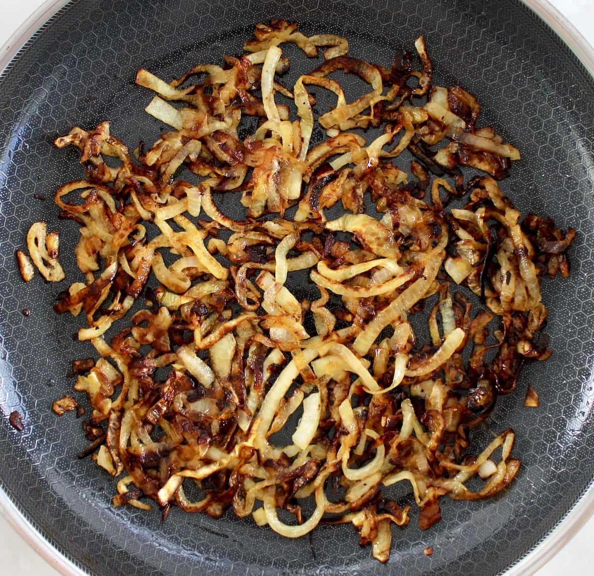 caramelized onions in skillet