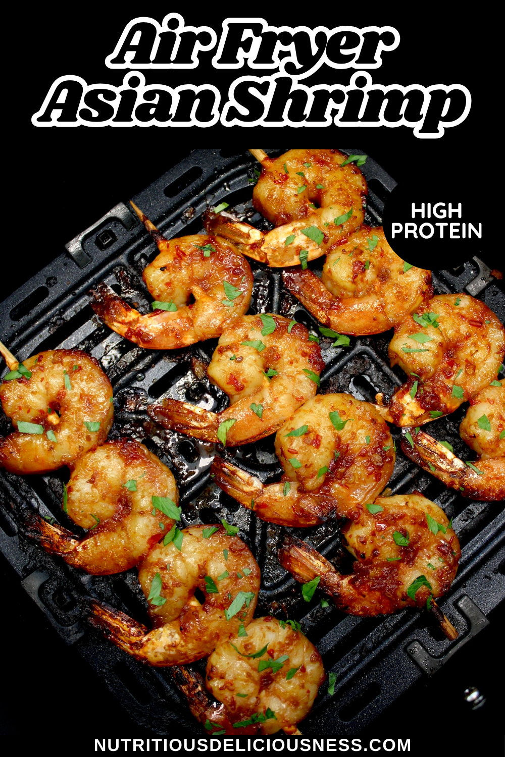 Air Fryer Asian Shrimp Skewers pin