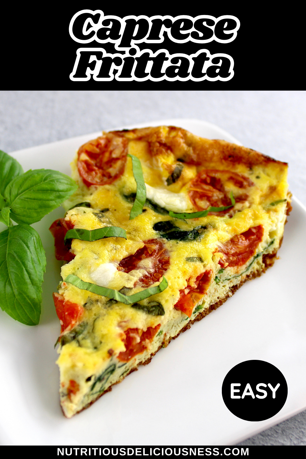 Easy Caprese Frittata pin