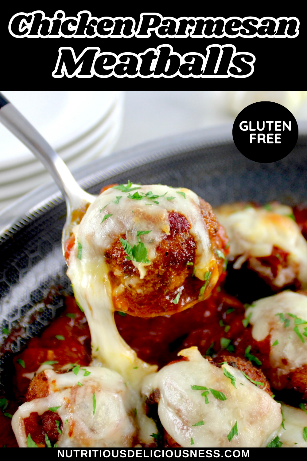 Chicken Parmesan Meatballs pin