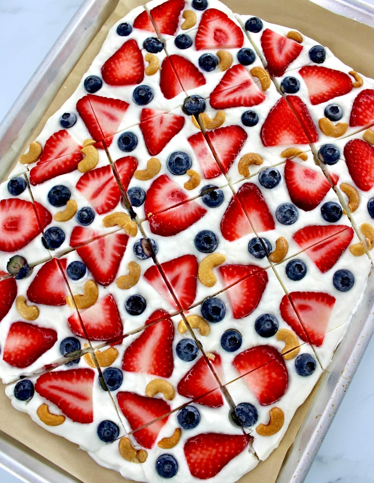 Frozen Yogurt Berry Bark