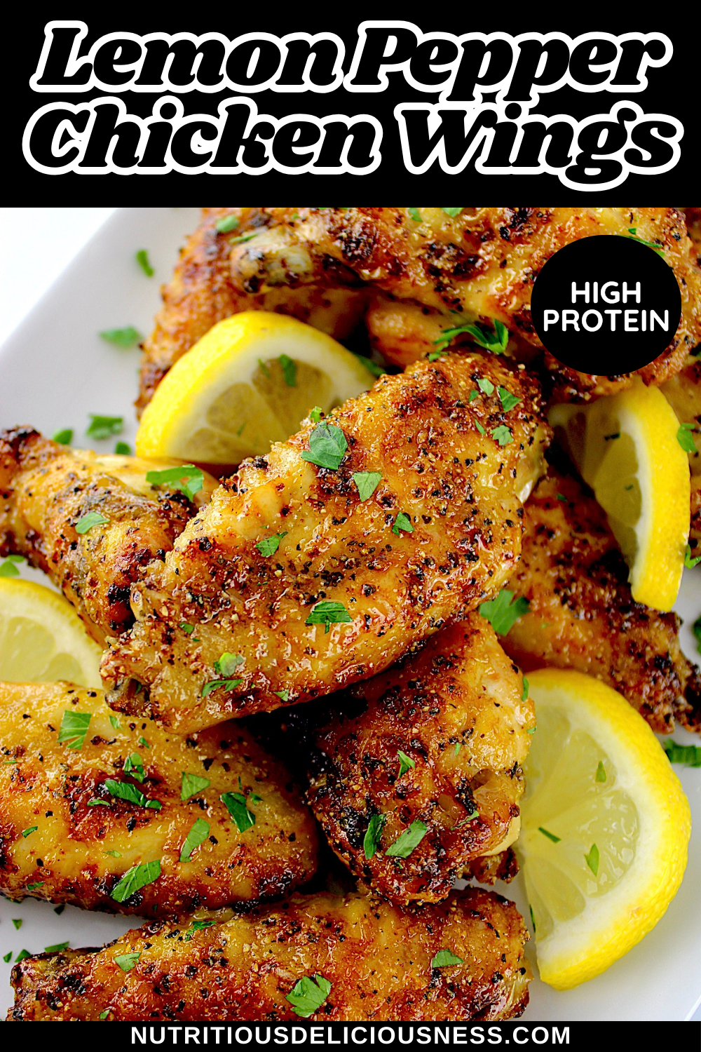 Lemon Pepper Chicken Wings pin