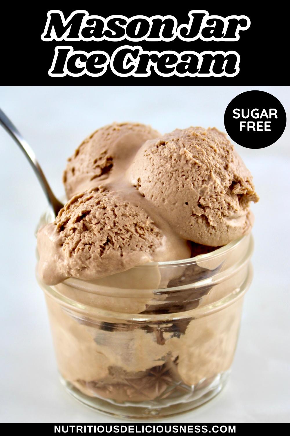 Mason Jar Chocolate Ice Cream pin