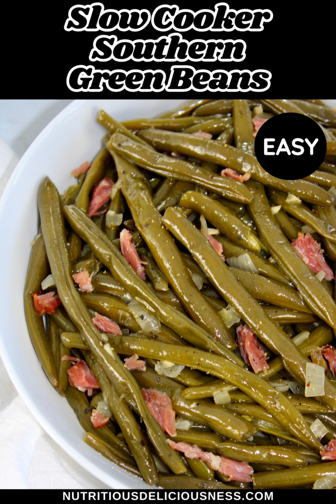 Slow Cooker Southern Green Beans pin
