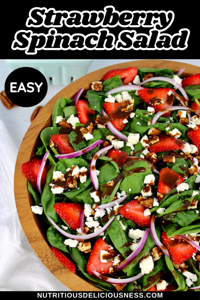 Strawberry Spinach Salad with Balsamic Vinaigrette pin