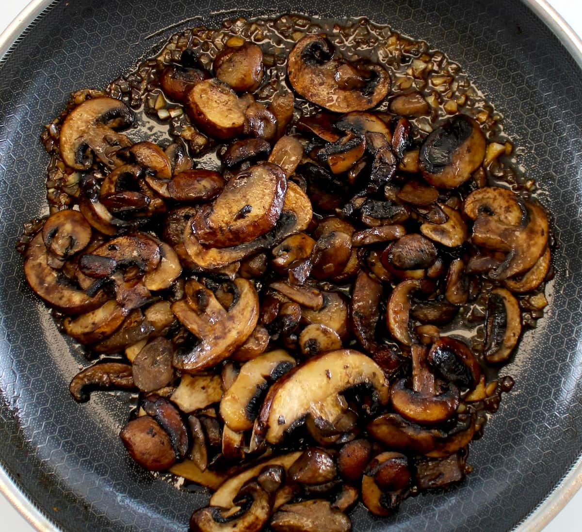 Sautéed Mushrooms in skillet