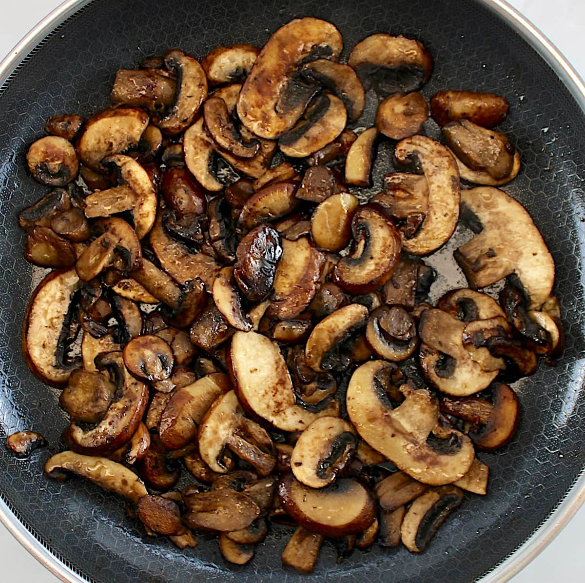 Sautéed Mushrooms in skillet