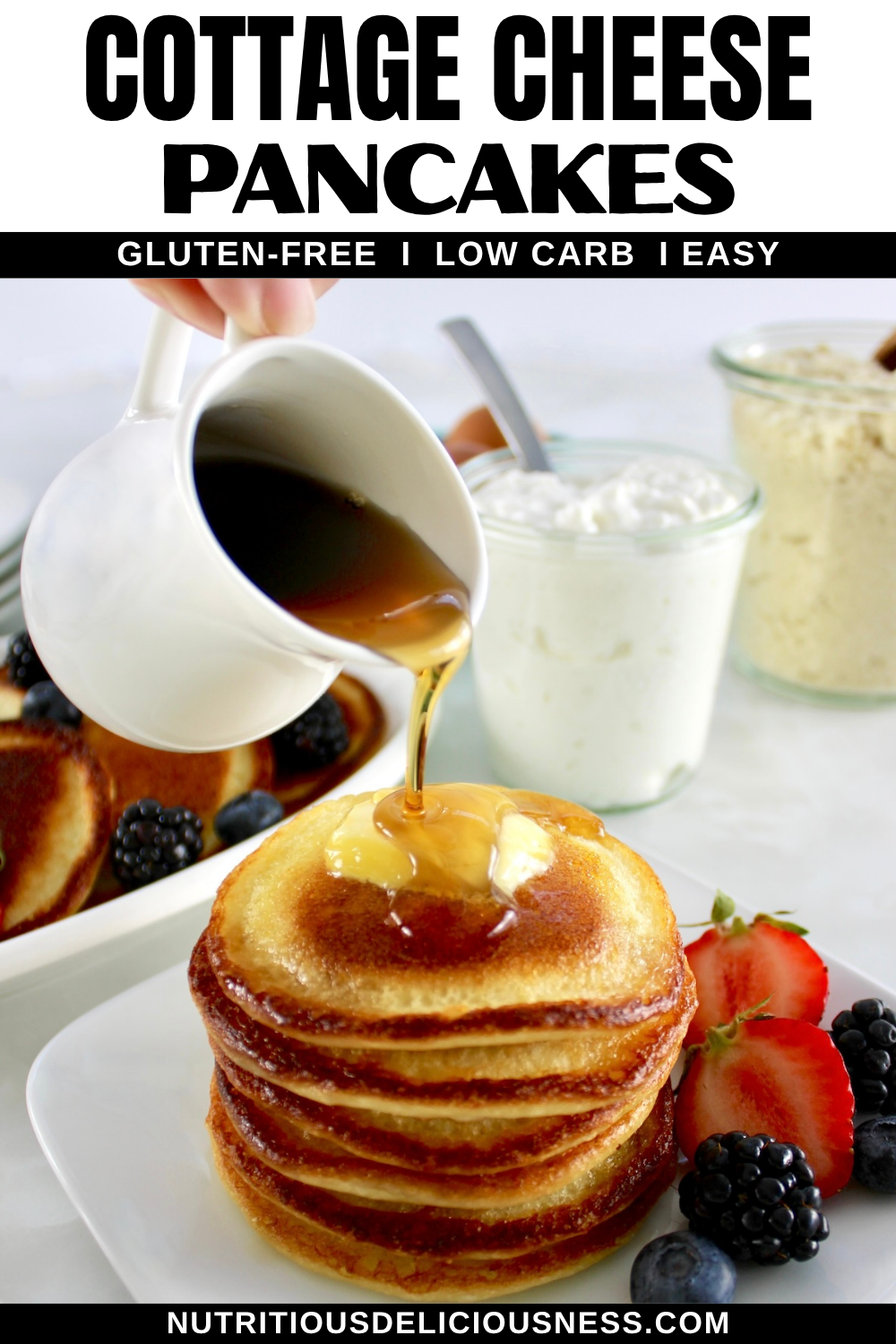 Cottage Cheese Pancakes pin