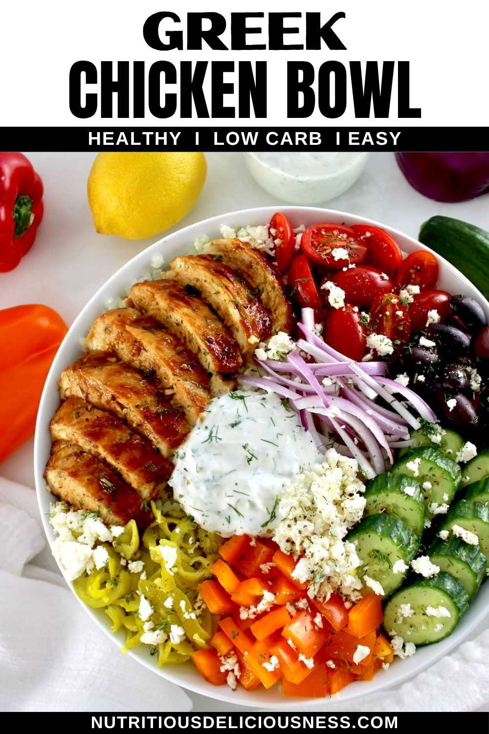 Greek Chicken Bowl pin