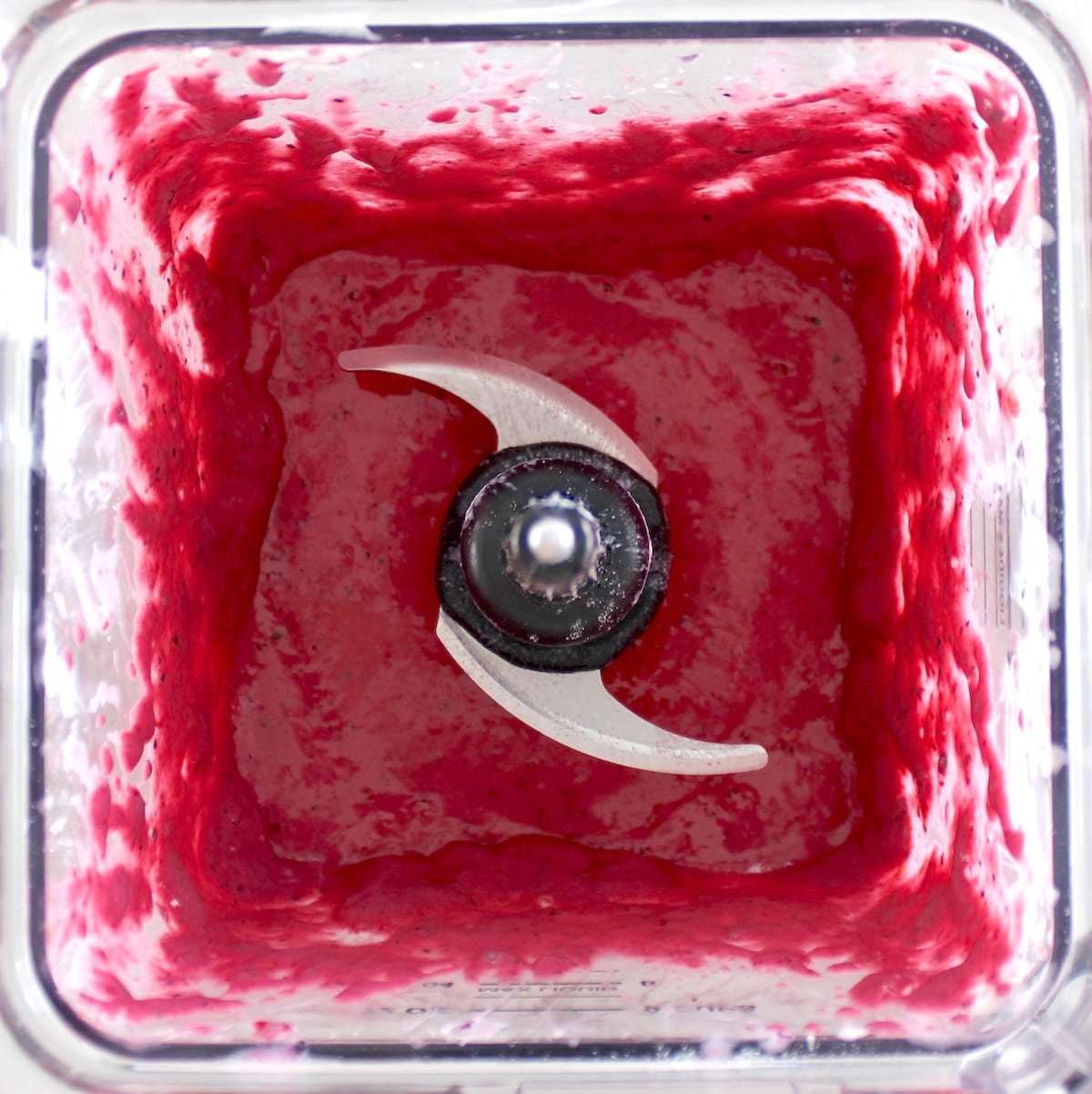 Mixed Berry Frozen Yogurt in blender