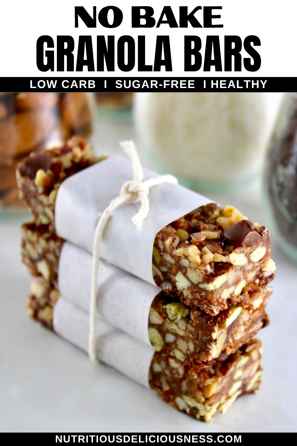 No Bake Granola Bars pin